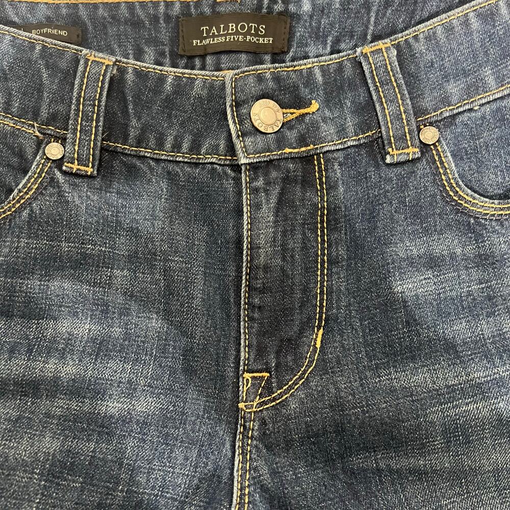 Talbots Flawless 5 Pocket Mid Rise Boyfriend Blue Denim Jeans | Women's Size 4 - Picture 3 of 12